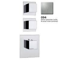 Смеситель термостат Bossini Cube для ванны и душа встраиваемый внешняя часть на 2-4 потребителя цвет никель шлифованный арт-Z032203.094 — фото 4, Смеситель для душа