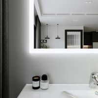 Зеркало Бриклаер Вега 125 LED подсветка на взмах руки, часы арт-4627125414398 — фото 5, Зеркала в ванную комнату