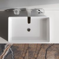 M8FWCC10600WG Func Раковина накладная, прямоугольная, 60 см, цвет белый глянец — фото 1, Раковины накладные