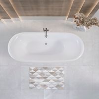 Ванна FIDJI 190 см из литьевого мрамора NOVA GEL / Aqua de Marco 1190WFID_GEL — фото 3, Ванны