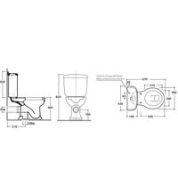 Бачок GLOBO PAESTUM на чашу унитаза моноблок цвет белый арт-PA012BI — фото 3, Комплектующие для туалета