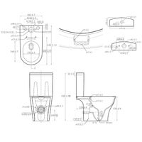 Унитаз-компакт Azario VISE 640х365х820 напольный, безободковый, в комплекте с быстросъемным сиденьем микролифт арт-AZ-1343BT — фото 12, Напольные унитазы