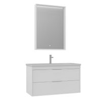 Тумба с раковиной ORKA Clay 100 подвесная, белый матовый 5004385 — фото 1, Тумбы с раковиной