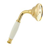 RICAMBI Ручной душ латунь, бел./золото (ERMITAGE, DALLAS, OXFORD, REVIVAL, PRINCETON, ARCADIA) 30886 — фото 1, Лейки для душа