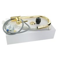 Товар: CUCINA ERMITAGE MINI См-ль д/кухни моноком., с вытяжной лейкой, ручка сбоку латунь, золото арт-31528 - фото 6 CUCINA ERMITAGE MINI См-ль д/кухни моноком., с вытяжной лейкой, ручка сбоку латунь, золото арт-31528 — фото 6, Смесители для кухни