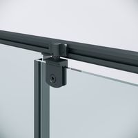 Дверь в нишу Niagara Nova NG-35-8AGR (80х195) распашная,графит,стекло прозрачное,1 место — фото 10, Распашные душевые двери