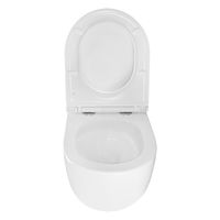 Унитаз подвесной Azario TERSO 495x360x370 безободковый, слив "Скрытое Торнадо" с быстросъемным сиденьем "Микролифт" арт-AZ-092E-UQ3 — фото 4, Подвесные унитазы