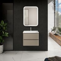 "S4" тумба под умывальник подвесная 60 см., цвет бежевый. арт-AQM900460BG — фото 1, Тумбы под раковину