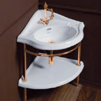 Консоль SIMAS ARCADE угловая напольная цвет золото 1011OR — фото 1, Консоли для раковины