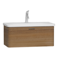 Nest Тумба с раковиной c 1м ящиком 80 см с LED подсветкой цвет дерево VITRA арт-56138 — фото 1, Тумбы с раковиной