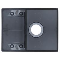 Кухонная мойка AZARIO Tavas 620х480х197 кварцевая, прямоугольная, сифон в комплекте, цвет Черный арт-CS000976724 — фото 4, Кухонные мойки