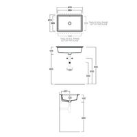 Раковина SIMAS AGILE под столешницу без отверстий цвет белый арт-S60 — фото 4, Раковины встраиваемые снизу