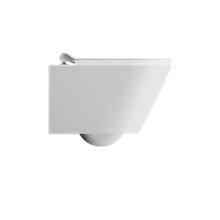 унитаз подвесной KUBE X безободковый с водоворотной системой смыва Swirlflush фаянсовый белый матовый арт-941609 — фото 1, Подвесные унитазы