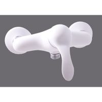 Смеситель Labe для душа, белый/хром, арт-L081.5BC — фото 1, Смесители для душа без лейки