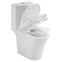 Унитаз-компакт Azario VISE 640х365х820 напольный, безободковый, в комплекте с быстросъемным сиденьем микролифт арт-AZ-1343BT — фото 4, Напольные унитазы