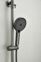 Душевая система с тропическим душем и смесителем BELZ, оружейная сталь, арт-B24713-3 — фото 7, Душевые стойки