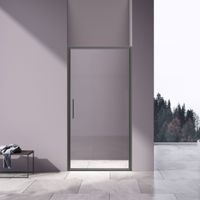 Душевая дверь Slim 8mm , вороненая сталь, стекло прозрачное арт-VDP-4SL900CLGM — фото 1, Распашные душевые двери