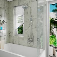 Душевая система с гигиеническим душем D&K Bayern.Fürth , хром арт-DA1524701B18 — фото 2, Душевые стойки