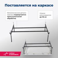 Акриловая ванна Aquanet Extra 150x70 (с каркасом) 00209630 — фото 6, Акриловые ванны