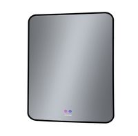 Зеркало ELEGANS-норма BLACK (700*800*45) LED с сенсорным выключателем и подогревом 1770802 — фото 1, Зеркала в ванную комнату