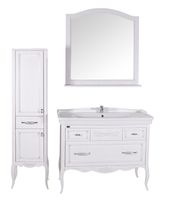 Комплект мебели для ванной Модерн 105 (Белый Патина серебро) 1124601 — фото 1, Комплекты мебели для ванной