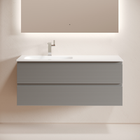 Товар: Тумба подвесная SANCOS Folk левая 1195х445х500, c двумя ящиками оснащенными доводчиками, Ergraut soft, арт.FL120LES - фото 1 Тумба подвесная SANCOS Folk левая 1195х445х500, c двумя ящиками оснащенными доводчиками, Ergraut soft, арт.FL120LES — фото 1, Тумбы под раковину