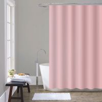 шторка для ванны PEVA однотонная 180х200см розовая MZ-400 — фото 1, Шторки на ванну