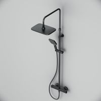 Товар: F078F422 Func, душ. система: см-ль д/душа с ТМС, душ.штанга, верхн. душ квадр., ручн.душ, черный - фото 2 F078F422 Func, душ. система: см-ль д/душа с ТМС, душ.штанга, верхн. душ квадр., ручн.душ, черный — фото 2, Душевые стойки