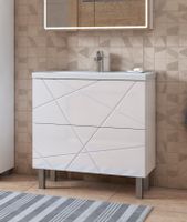 Тумба под раковину VIGO Geometry 2-80 напольная белый (tn.bsf.GEO.9696.80.2Y) — фото 2, Тумбы под раковину