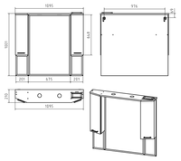 Зеркальный шкаф арт-П-Тер02110-0501 — фото 3, Зеркальные шкафы в ванную
