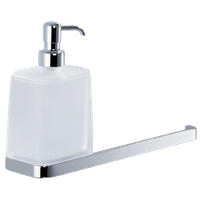 Полотенцедержатель с дозатором COLOMBO DESIGN TIME настенный цвет хром арт-W4274 — фото 3, Дозаторы