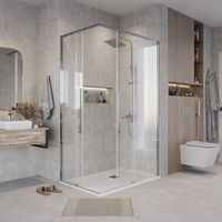 Душевое ограждение Grossman Galaxy (90х70х195) прямоугольник,раздвижная,хром,стекло прозрачное,1 место арт-300.K33.01.9070.10.00 — фото 3, Прямоугольные душевые уголки