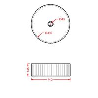 Раковина Artceram Millerighe накладная цвет матовый белый арт-OSL010 05 00 — фото 2, Раковины накладные