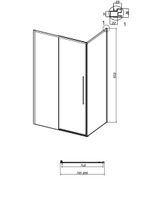 Боковая стенка Grossman Galaxy (80х195) хром,стекло прозрачное, 1 место арт-200.K33.01.80.10.00 — фото 10, Боковые стенки