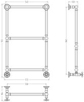 Полотенцесушитель водяной Сунержа Ренессанс 1304 860х500 Белый арт-12-0280-8650 — фото 2, Водяные полотенцесушители