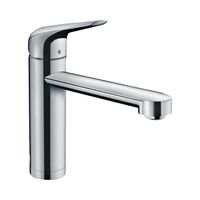 Смеситель для кухни, Hansgrohe, Focus M42, для установки перед окном, тип открывания воды-однорычажный, тип регулирования воды-керамический картридж, монтаж-на раковину/столешницу, отверстия для монтажа-1, высота, мм-234, вынос излива, мм-198, тип излива-поворотный, тип подводки-гибкая, стандарт подвода воды-3/8", цвет-хром арт-71807000 — фото 1, Смесители для кухни