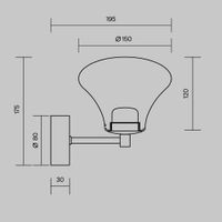 Настенный светильник (бра) Maytoni MOD402WL-L3BS3K — фото 6, Бра