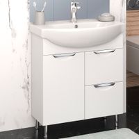 Тумба напольная с умывальником ELEGANSE 75 /хром/ AQUA DE MARCO 5075CELE — фото 1, Тумбы с раковиной