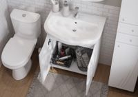 Тумба МИНИМА Н 65, белая (под раковину СТЕЛЛА 65) 1A104201MN010 — фото 5, Тумбы под раковину