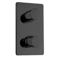 Смеситель Bossini Oki для ванны и душа встраиваемый внешняя часть на 2-5 потребителей цвет черный матовый арт-Z00004.073 — фото 1, Смеситель для душа