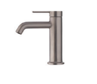 Смеситель для раковины, Fima Carlo Frattini, Snap, тип открывания воды-однорычажный, монтаж-на раковину/столешницу, отверстия для монтажа-1, высота, мм-147, вынос излива, мм-110, тип излива-неподвижный, донный клапан-есть 1"1/4, тип подводки-гибкая, цвет-никель брашированный арт-F3111SN — фото 1, Смесители для раковины