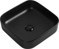 Раковина накладная Aquanet City-1-MB 38,5 черный — фото 1, Раковины накладные