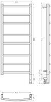 Полотенцесушитель электрический Сунержа Галант 3.0 1000х400 МЭМ правый Без покрытия арт-00-5801-1040 — фото 3, Электрические полотенцесушители