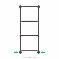 Полотенцесушитель водяной Сунержа Ренессанс 1386 1260x500 Тёмный титан муар 15-0281-1250 — фото 3, Водяные полотенцесушители