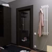 Полотенцесушитель электрический INARO ПРОФИЛЬНЫЙ 1200х240 правый, скр.монтаж, СНШ, белый матовый(RAL 9016), (Ferrum, 8 крючков), Маргроид арт-Inaro-12024-1081-9016R — фото 3, Электрические полотенцесушители