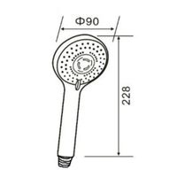 Лейка для душа Agger Wave A03 d 90 мм, 3 режима, хром — фото 1, Лейки для душа