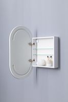 Зеркальный шкаф Aquanet Монте 50 белый, с LED подсветкой арт-00344787 — фото 5, Зеркальные шкафы в ванную