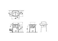 62561 Plural Столешница-консоль 70 см под раковину цвет матовый белый VITRA — фото 2, Консоли для раковины