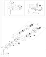 Смеситель для душа AZARIO TREYA без излива, хром арт-AZ-15680621 — фото 2, Смеситель для душа