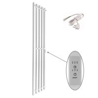 Полотенцесушитель электрический INARO ПРОФИЛЬНЫЙ 1500х240 правый, скр.монтаж, СНШ, белый матовый(RAL 9016), (Ferrum, 8 крючков), Маргроид арт-Inaro-15024-1081-9016R — фото 6, Электрические полотенцесушители